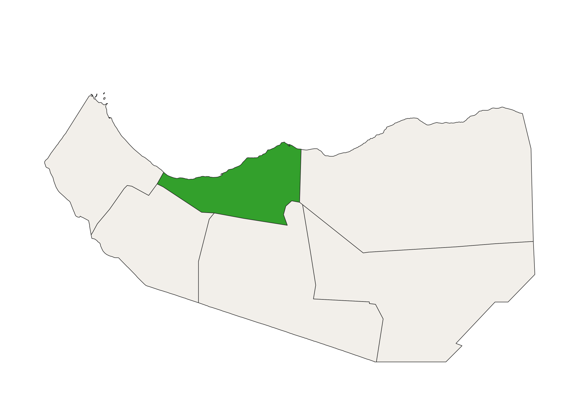 Map of Somaliland with Sahil Region highlighted